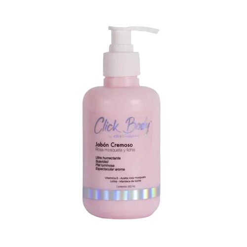 Jabón Corporal Cremoso Rosa Mosqueta y Lichis Click Body