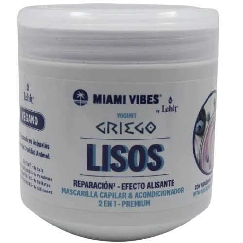 Mascarilla Capilar & Acondicionador 2 en 1 Yogurt Griego Lisos Miami Vibes