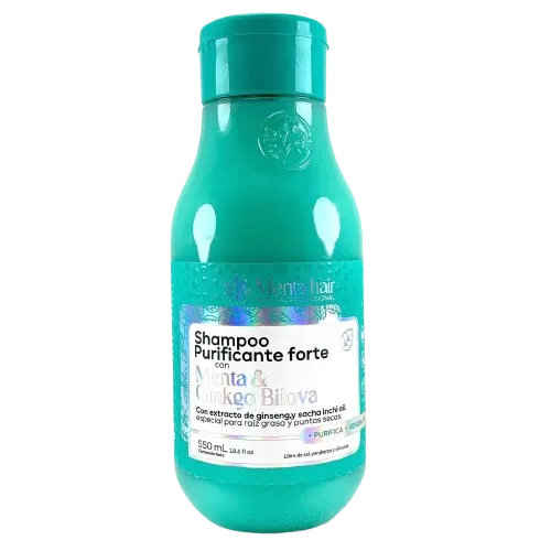 Shampoo Purificante Forte Menta y Ginkgo Biloba 550ml