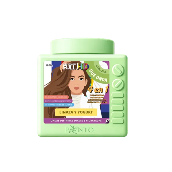 Tratamiento 4 en 1 Full HD Linaza y Yogurt Ondas Definidas