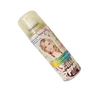 Spray Escarchado para Cabello Decoration Glitter Spray Dorado 125ml