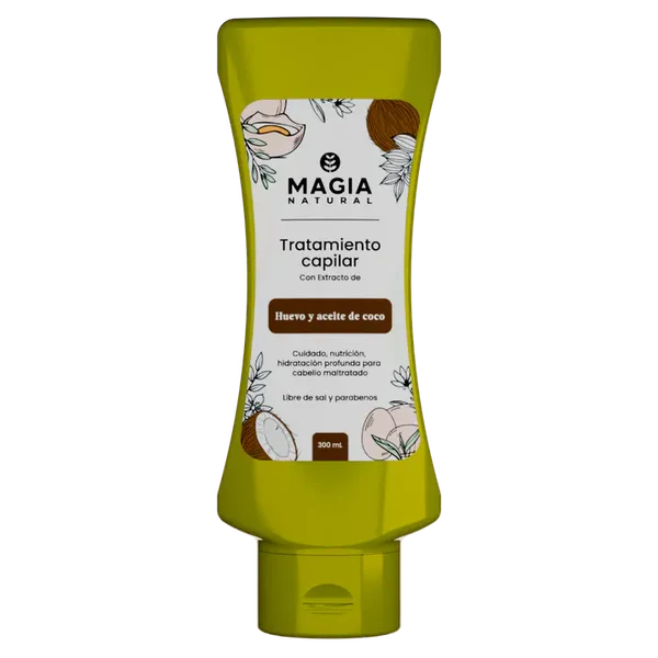 Tratamiento Capilar Huevo y Aceite de Coco