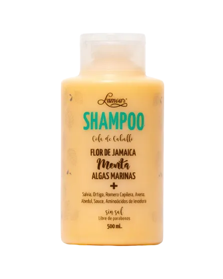 Shampoo Cola de Caballo, Flor de Jamaica y Menta Sin Sal