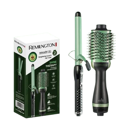 Combo Cepillo Secador y Pinza Rizadora Shine Therapy