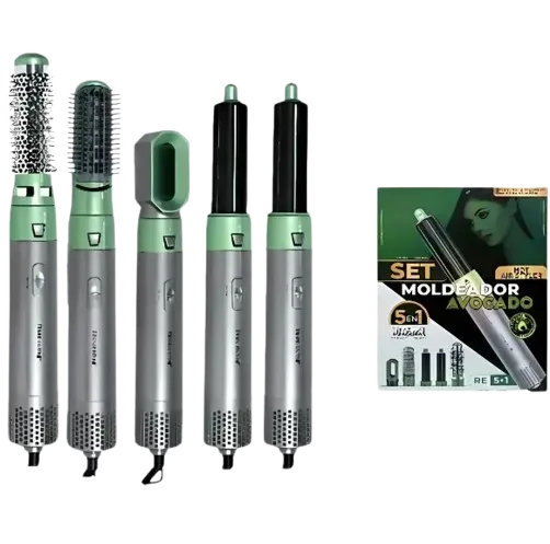 Set Moldeador y Secador 5 en 1 Avocado
