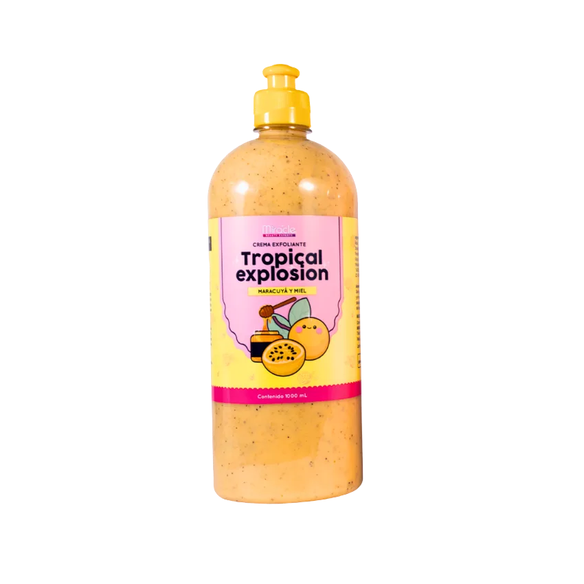 Crema Exfoliante Tropical Explosion Maracuyá y Miel Miracle 1000ml