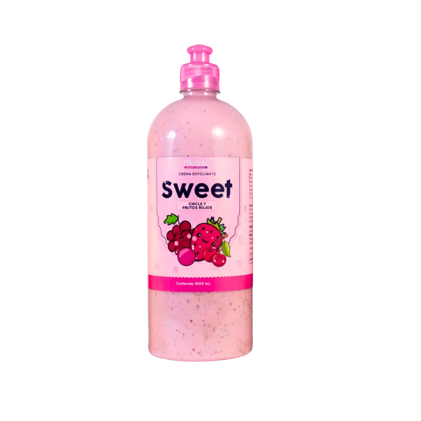 Crema Exfoliante Sweet Chicle y Frutos Rojos Miracle 1000ml