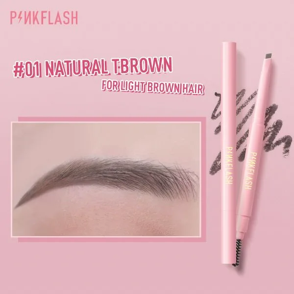 Lápiz y cepillo cejas 2 en 1 Pink Flash cejas definidas