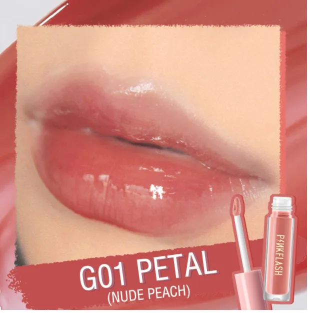 Gloss hidratante brillo natural Pink Flash labios radiantes
