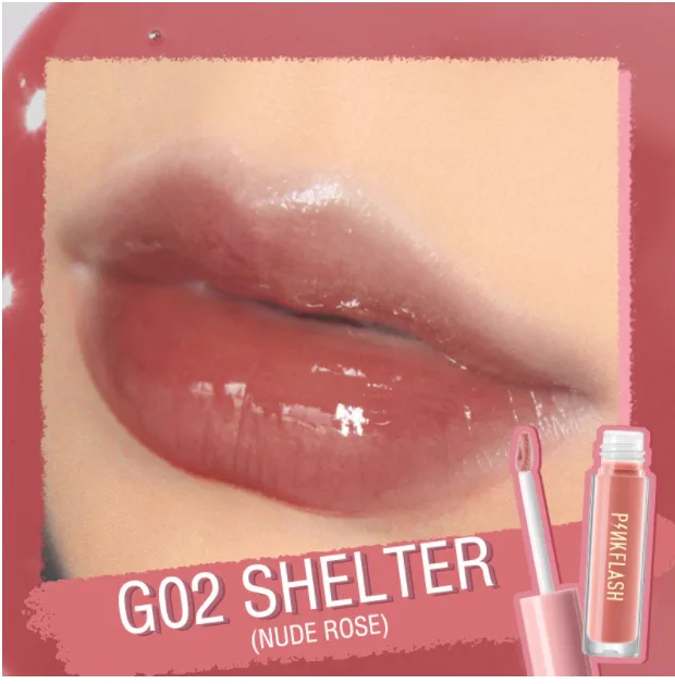 Gloss hidratante brillo natural Pink Flash labios radiantes