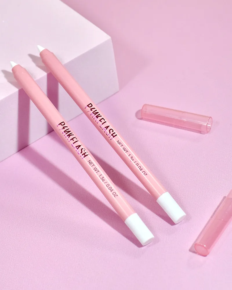 Lapiz en Gel Blanco Pink Flash mirada definida